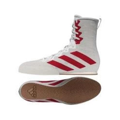Adidas Box Hog 4 Boxing Boots – White/Red