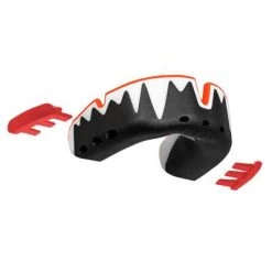 Opro Platinum Fangz Mouthguard – Black/White/Red -Professional Boxing Equipment Store OPROshieldPlatinumFangzwithSpacerssr