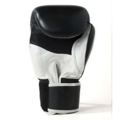 Sandee Cool-Tec Leather Sparring Glove – Black/Gold/White -Professional Boxing Equipment Store SandeeCoolTecVelcroBlackGoldWhiteLeatherBoxingGloveBack