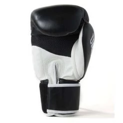 Sandee Cool-Tec Leather Sparring Glove – Black/White/Red -Professional Boxing Equipment Store SandeeCoolTecVelcroBlackWhiteRedLeatherBoxingGloveBack