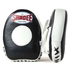 Sandee Leather Mini Focus Mitt – Red/White -Professional Boxing Equipment Store SandeeLeatherBlackWhiteMiniFocusMitt 2nd