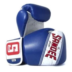 Sandee Sport Synthetic Leather Boxing Glove – Black/White -Professional Boxing Equipment Store SyntheticLeatherBoxingGloveBlueKids 1