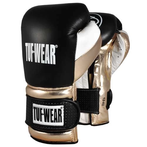 Tuf Wear Apollo Metallic Leather Sparring Glove – Black/Metallic/White 1 Tuf Wear Apollo Metallic Leather Sparring Glove – Black/Metallic/White