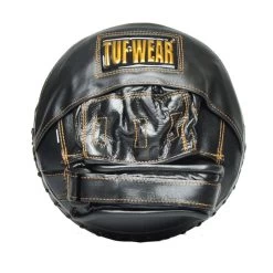Tuf Wear Leather Air Pads – Black/Gold -Professional Boxing Equipment Store Tuf Wear Leather Air Pads BlackGold2