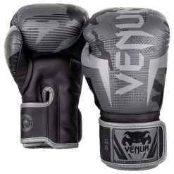 Venum Elite Boxing Gloves – Black/Dark Camo