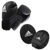 Adidas Adult Glove & Pad Boxing Kit – Black/White