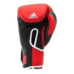 Adidas Speed Tilt 350 Hook & Loop Boxing Gloves – Black/White -Professional Boxing Equipment Store adispd350tg velcro red black white 03 .copy 1