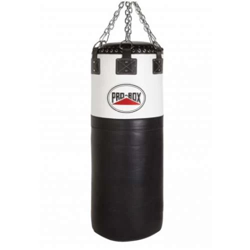 Pro-Box Black/White Leather Colossus Punchbag 1 Pro-Box Black/White Leather Colossus Punchbag