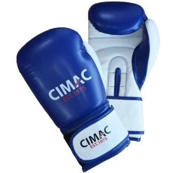 Cimac Artificial Leather Boxing Gloves – Blue/White