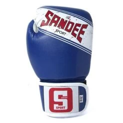Sandee Sport Synthetic Leather Boxing Glove – Black/White -Professional Boxing Equipment Store bluesandee 2