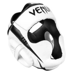 Venum Elite Cheek Headguard – Black/White -Professional Boxing Equipment Store headgear elite white black 1500 02 1 1