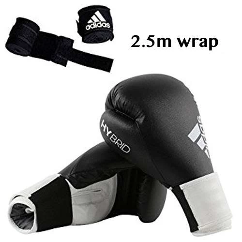 Adidas Hybrid 100 Boxing Glove + Adidas 2.5m Wrap – Black 1 Adidas Hybrid 100 Boxing Glove + Adidas 2.5m Wrap – Black