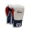 Winning MS Training Gloves Lace Up – White/Navy/Red