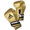 Adidas AdiSpeed Hook And Loop Boxing Gloves – Gold/Black/Silver