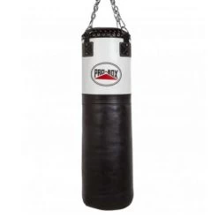Pro-Box Black/White 4ft Leather Punchbag