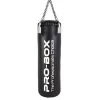 Pro-Box Champ Leather Hybrid 4ft Straight Punch Bag – Black/White