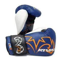 Rival RB11 Evolution Sparring Double Strap Bag Glove – Black -Professional Boxing Equipment Store rb11 navy 1800x1800