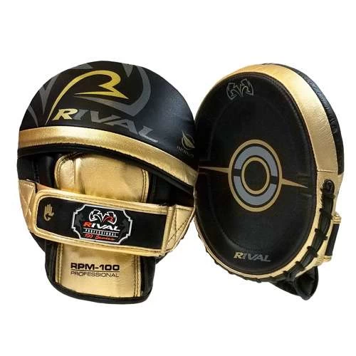 Rival RPM100 Professional Punch Mitts – Black/Gold 1 Rival RPM100 Professional Punch Mitts – Black/Gold