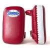 Sandee Small Extra Thick Synthetic Leather Flat Thai Kick Pads – Red/White