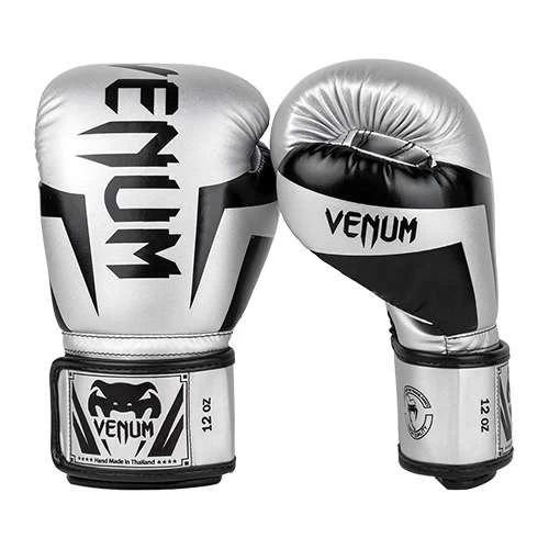 Venum Elite Boxing Gloves – Silver/Black 1 Venum Elite Boxing Gloves – Silver/Black