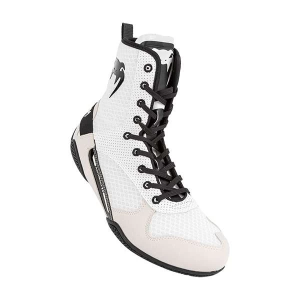 Venum Elite Boxing Boot – White/Black 2 Venum Elite Boxing Boot – White/Black - Image 2