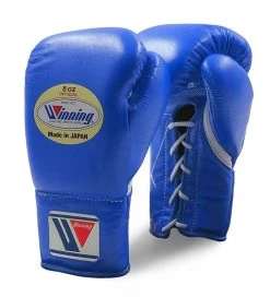 Winning MS Pro Fight Boxing Gloves – White -Professional Boxing Equipment Store winning pro fight gloves blue 1